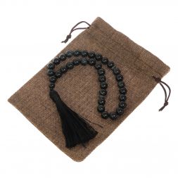 Четки из камня черный агат 35 бусин