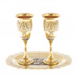 Набор две рюмки на подносе &amp;quot;Селедочница&amp;quot; Златоуст