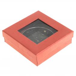 Зеркало круглое из камня мусковит цвет серебро