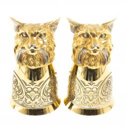 Подарочный набор "Рысь" фляжка и 2 стопки перевертыша Златоуст