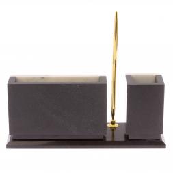 Письменный мини-набор "Герб России" камень мрамор