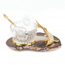 Икорница "Кадушка" с ложкой Златоуст