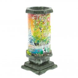 Ваза "Весна" из змеевика 8х8х17,5 см