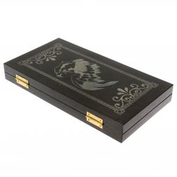 Нарды с гравировкой "Орел" камень гранит