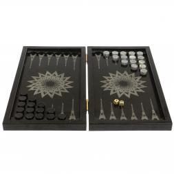 Нарды с гравировкой "Орел" камень гранит