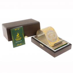 Подставка под телефон "Герб России" из малахита Златоуст