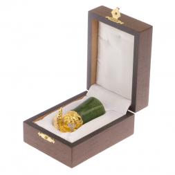 Стопка перевертыш &amp;quot;Осетр&amp;quot; нефрит бронза Златоуст