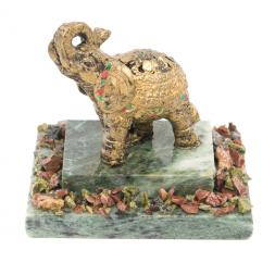 Сувенир "Слоник" на подставке змеевик