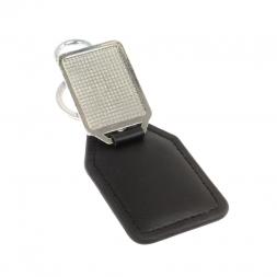 Брелок для ключей из камня малахит с хризоколлой