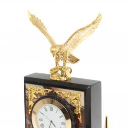 Настольный набор "Горный орел" из камня креноид