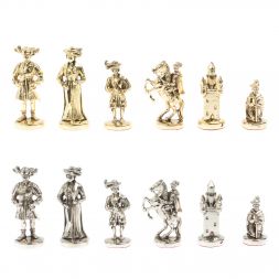 Шахматы "Средневековье" доска 40х40 см из обсидиана