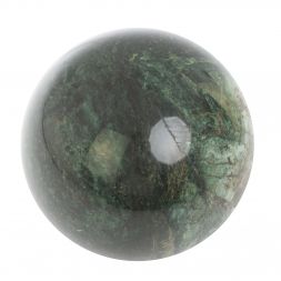 Шар из темно зеленого шабровского змеевика 10,5 см