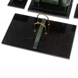 Настольный набор "Орел" из офиокальцита