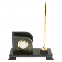 Письменный мини-набор из камня змеевик