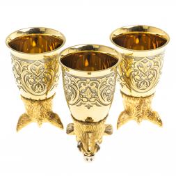 Подарочный набор "Кабан" фляжка и 3 стопки перевертыша Златоуст