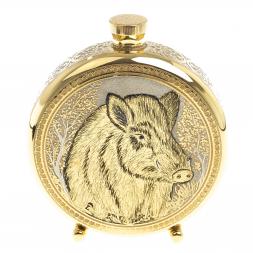 Подарочный набор "Кабан" фляжка и 3 стопки перевертыша Златоуст