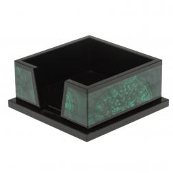 Лоток для бумаг &amp;quot;Кубарик&amp;quot; из камня малахит