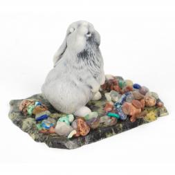 Сувенир из мрамолита "Кролик сидит"