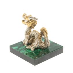 Статуэтка "Дракон" малахит