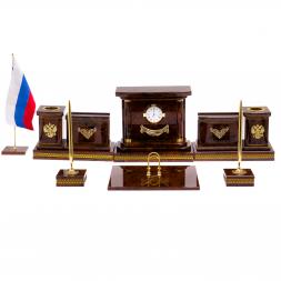 Письменный прибор из обсидиана "Королевский" 12 предметов