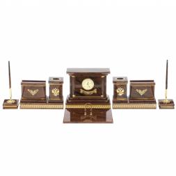 Письменный прибор из обсидиана "Королевский" 12 предметов