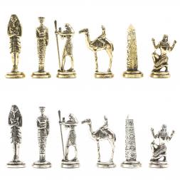 Шахматы "Древний Египет" доска 32х32 см из камня мрамор