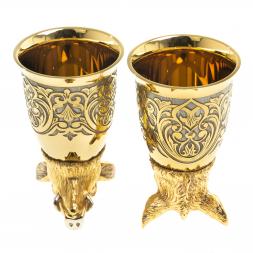 Подарочный набор "Кабан" фляжка и 2 стопки перевертыша Златоуст