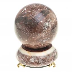 Сувенир "Шар Антистресс" камень креноид 9,5 см