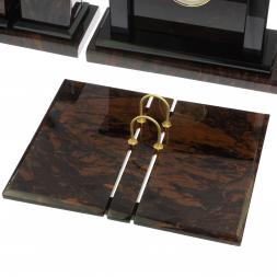 Настольный прибор &amp;quot;Золотой&amp;quot; камень обсидиан