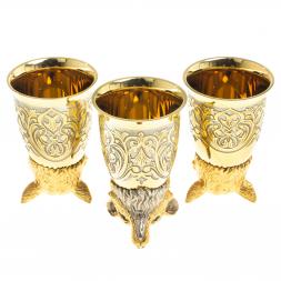 Подарочный набор "Лиса" тарелка и 3 стопки перевертыша Златоуст