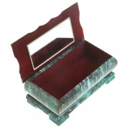 Шкатулка Хозяйка медной горы с иллюстрацией под малахит 18х9х8 см