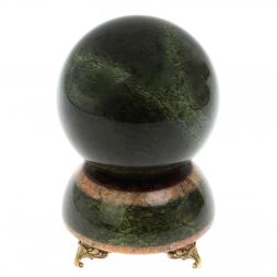 Шар на подставке с ножками 9,5 см из змеевика