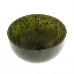 Чаша большая из цельного нефрита 14,5х14,5х7,5 см