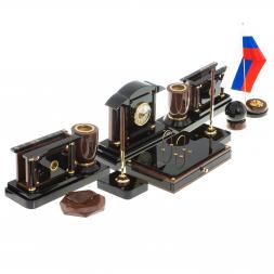 Письменный набор "Контракт" камень обсидиан