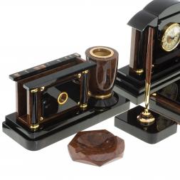 Письменный набор "Контракт" камень обсидиан