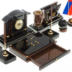 Письменный набор "Контракт" камень обсидиан