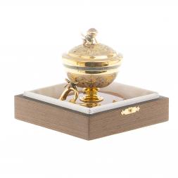 Медовница "Пчелки" камень агат Златоуст