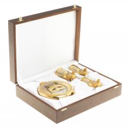 Подарочный набор "Лиса" фляжка и 3 стопки перевертыша Златоуст