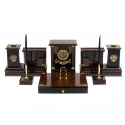 Настольный набор "Версаль" из обсидиана