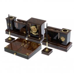 Настольный набор "Версаль" из обсидиана