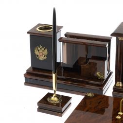 Настольный набор "Версаль" из обсидиана