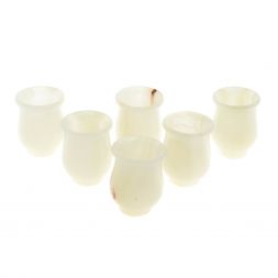 Стопки для водки 20 мл из белого оникса 3,9х4,5 см в коробке (1,5х2)