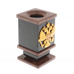 Стакан для ручек / карандашей &amp;quot;Герб РФ&amp;quot; из лемезита