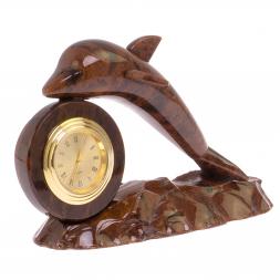Часы &amp;quot;Дельфин&amp;quot; из коричневого обсидиана