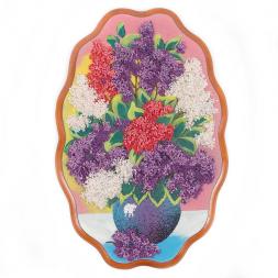 Картина из каменной крошки "Натюрморт сирень" 29х19 см