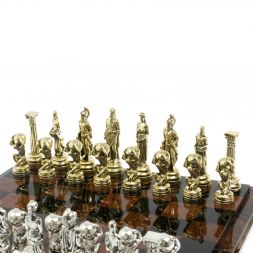 Шахматы "Атлас" доска 40х40 см из обсидиана