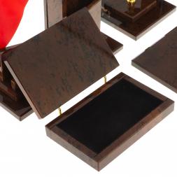 Письменный набор "Оптимал плюс" коричневый обсидиан