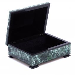 Ларец из камня серафинит 12х9х6 см