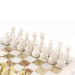 Настольные шахматы &amp;quot;Стандарт&amp;quot; доска 30х30 см камень оникс мрамор