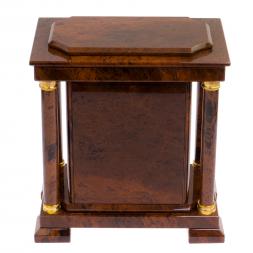 Часы сейф из коричневого обсидиана 26х16,5х28,5 см